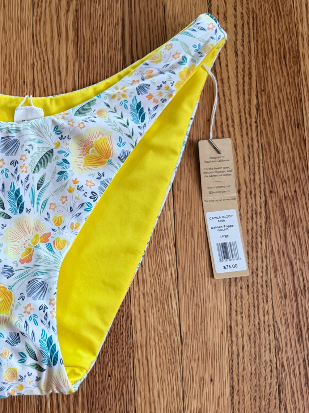 NWT Sz Large Swim Systems Bikini Bottoms